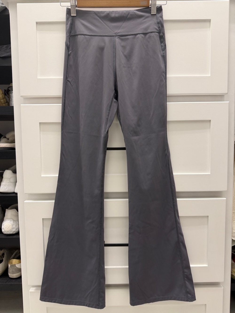 Girls Gray Yoga Flare Pants